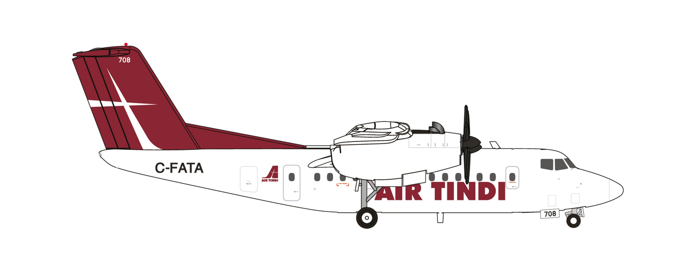 DHC-7 エアティンディ C-FATA 1/200 [573849]