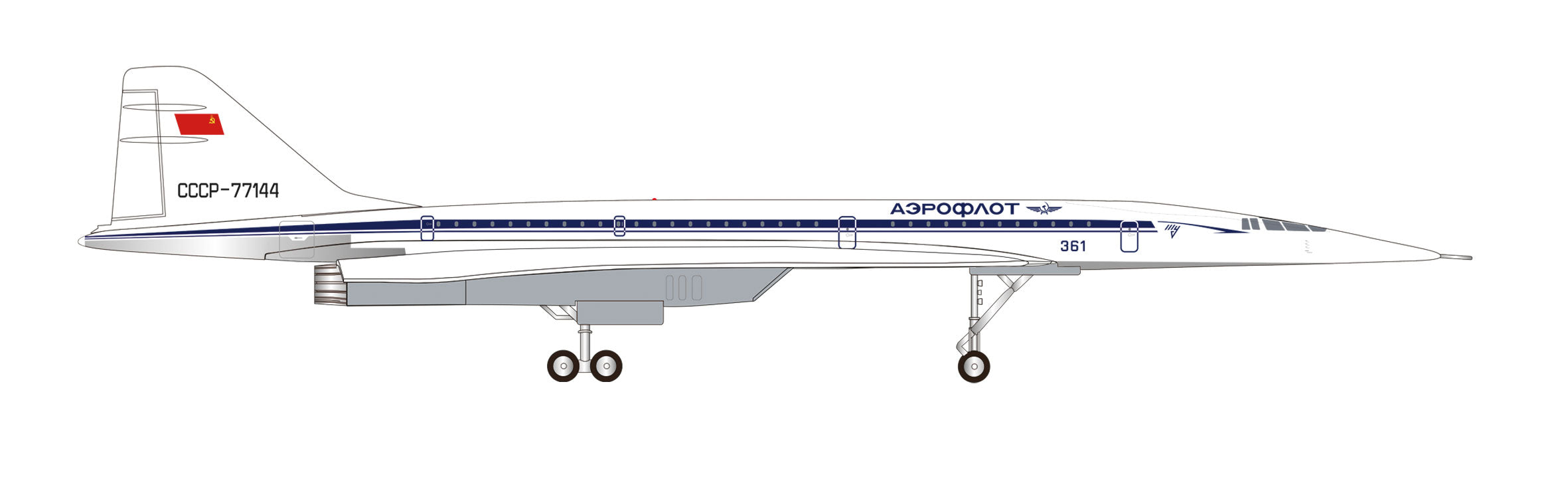 Tu-144S ツポレフ デザインビューロ 「Le Bourget 1975」 CCCP-77144 1/200 [573870]
