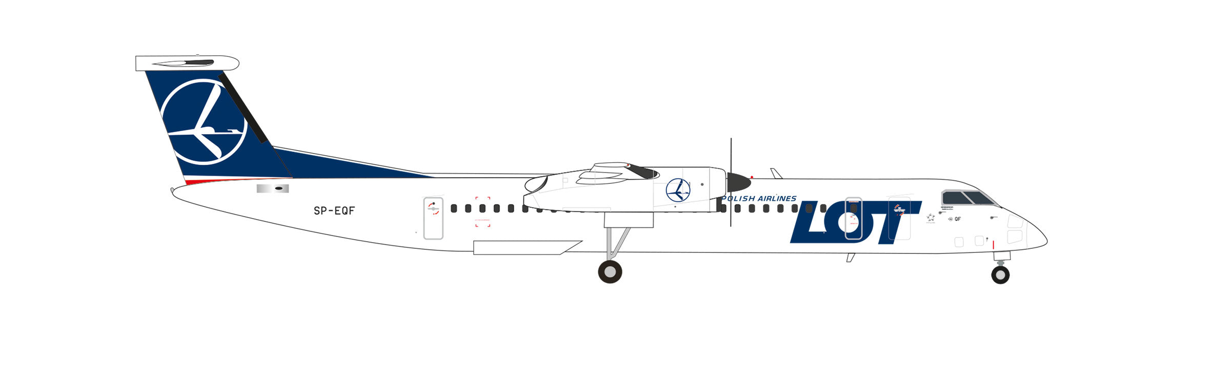 DHC-8-Q400 LOTポーランド航空 SP-EQF 1/200 [573955]