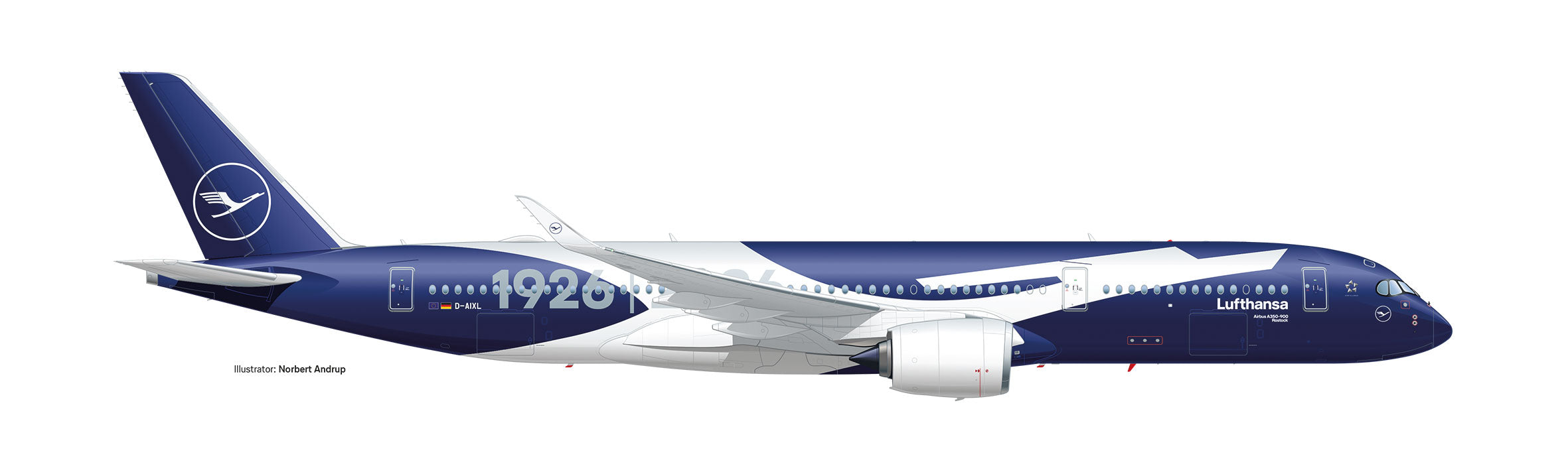 【予約商品】A350-900 ルフトハンザ航空 「100 Jahre」 D-AIXL 1/200 (HE20260125) [573993]