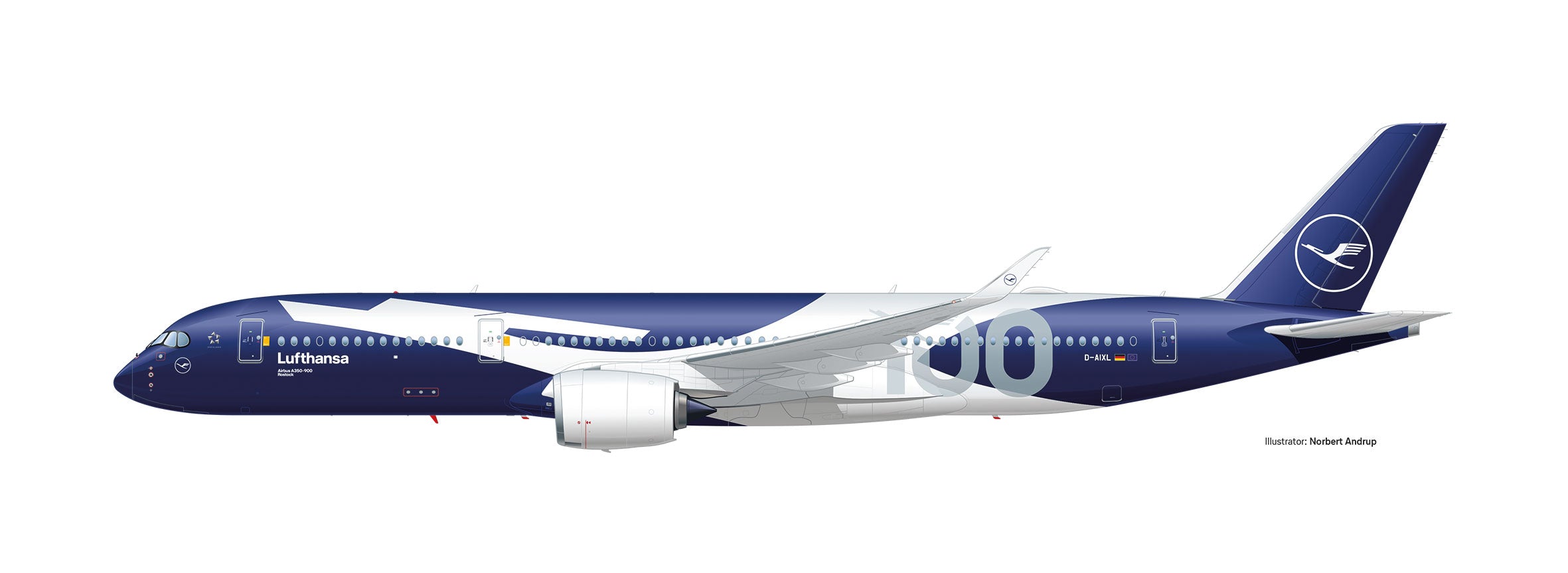 【予約商品】A350-900 ルフトハンザ航空 「100 Jahre」 D-AIXL 1/200 (HE20260125) [573993]