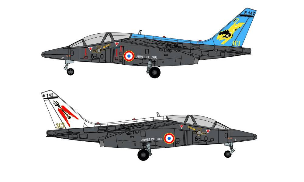 Alpha Jet E French Air Force ETO 01.008 "Saintonge" Cazaux Air Base E142/8-LO 1/72[580816] 