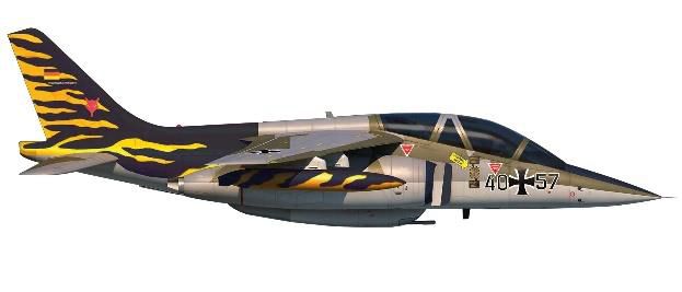 【予約商品】Alpha Jet A ドイツ空軍 戦闘爆撃機部隊43（JaboG 43）オルデンブルク NATO Tiger Meet 1991 40+57 1/72 (HE20240825) [580878]