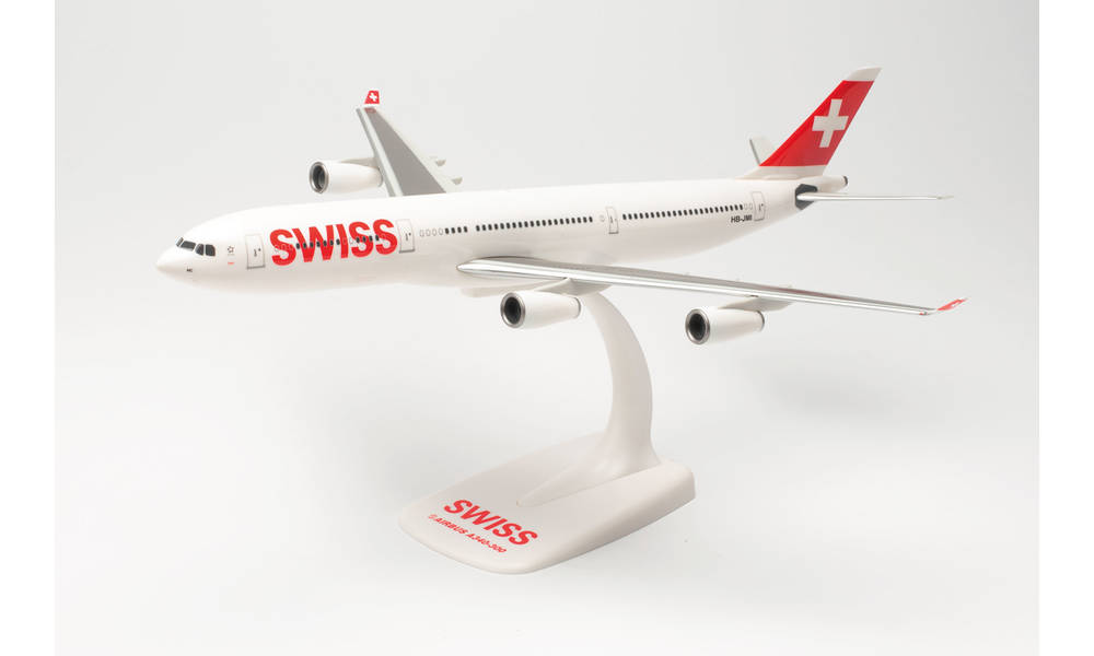 A340-300 Swiss International Air Lines "Schaffhausen" HB-JMI (assembly model, stand version, no landing gear) 1/200 [610117-002]