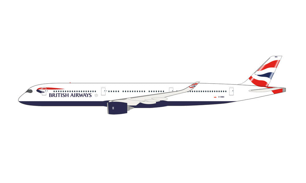 A350-1000 British Airways G-XWBG (assembly model, stand version, no landing gear) 1/200 [613859]