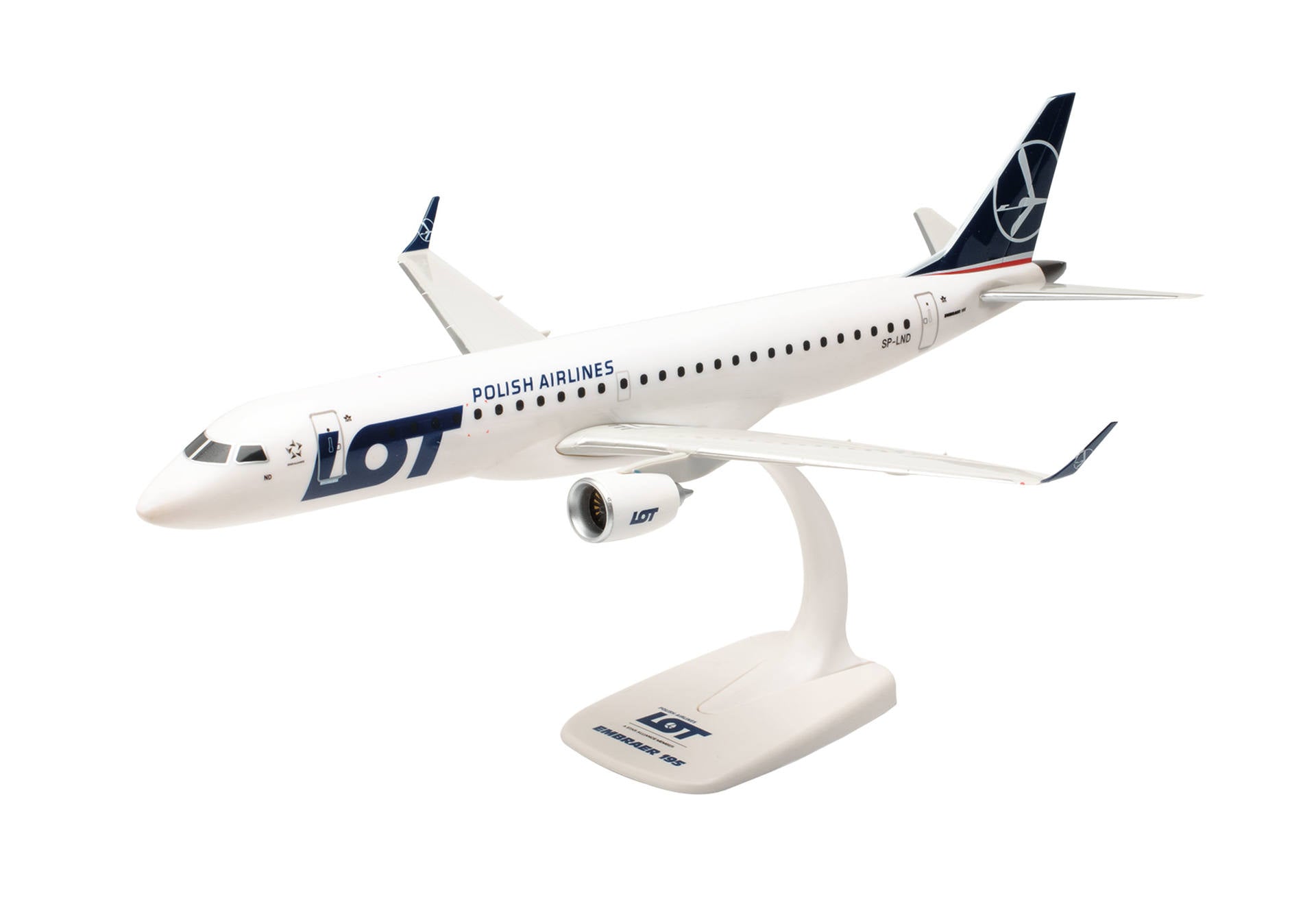 [Pre-order item] E195 LOT Polish Airlines SP-LND (assembly model, stand included, no landing gear) 1/100 (HE20231020) *Plastic [613989] 