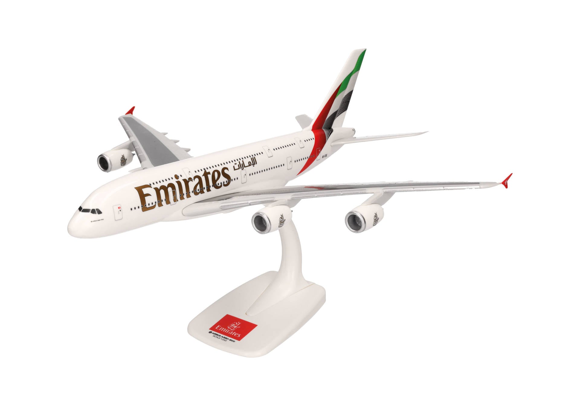 A380 Emirates Airlines A6-EOE 2023 new paint (assembly model, stand specification, no landing gear) 1/250 *Plastic [614054] 