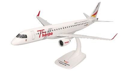 E190 German Airways "Herpa 75 Years" D-ACJJ (assembly snap model, stand specification, no landing gear) 1/100 (HE20240825) [614368] 