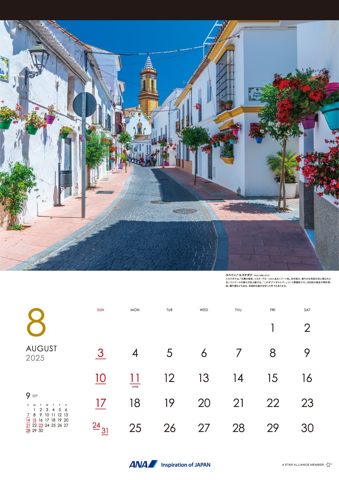 2025 ANA Graphic Gallery Wall Calendar - European Capitals [4961506310979] 