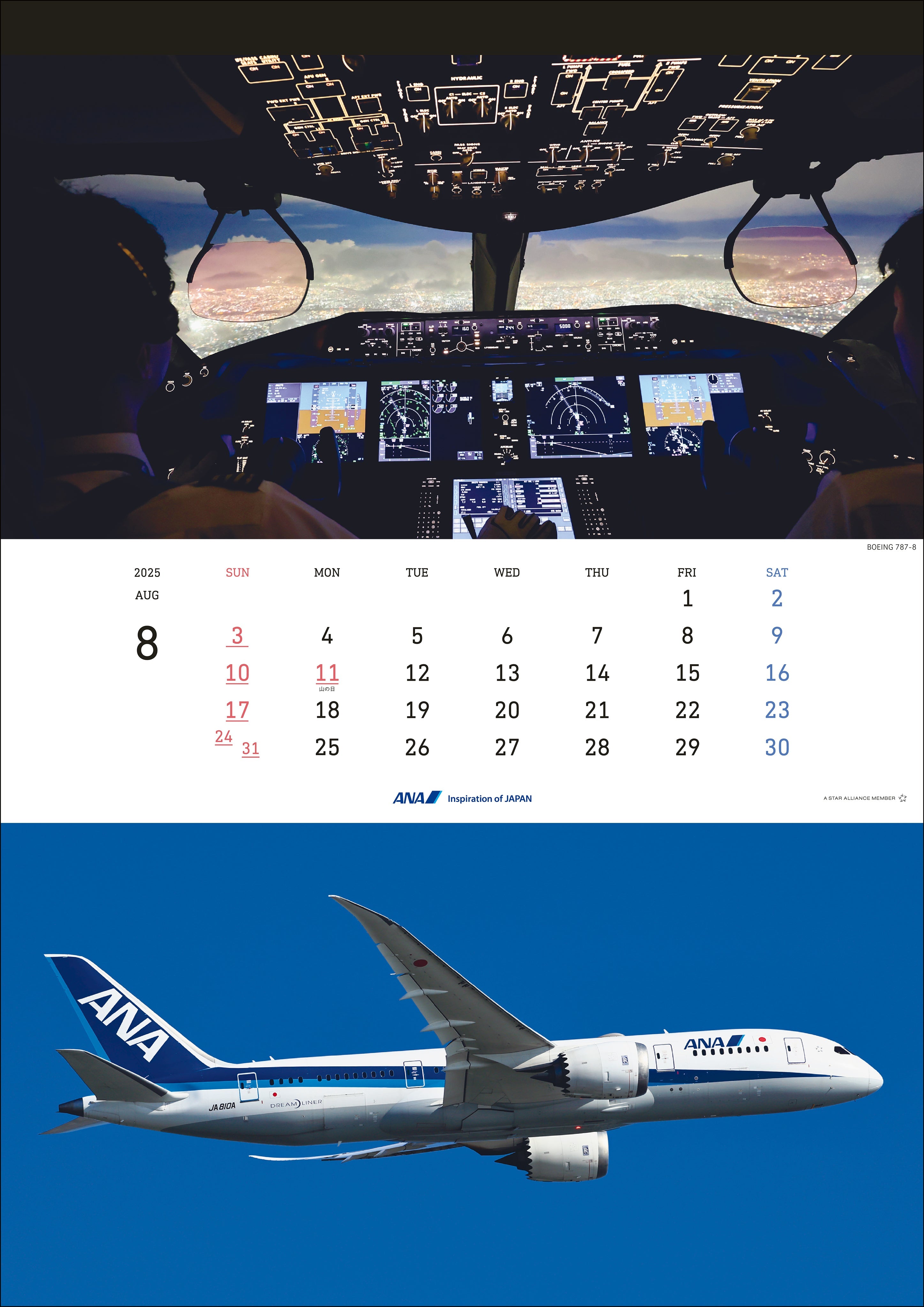 2025 ANA THE COCKPIT Wall Calendar [4961506311051] 