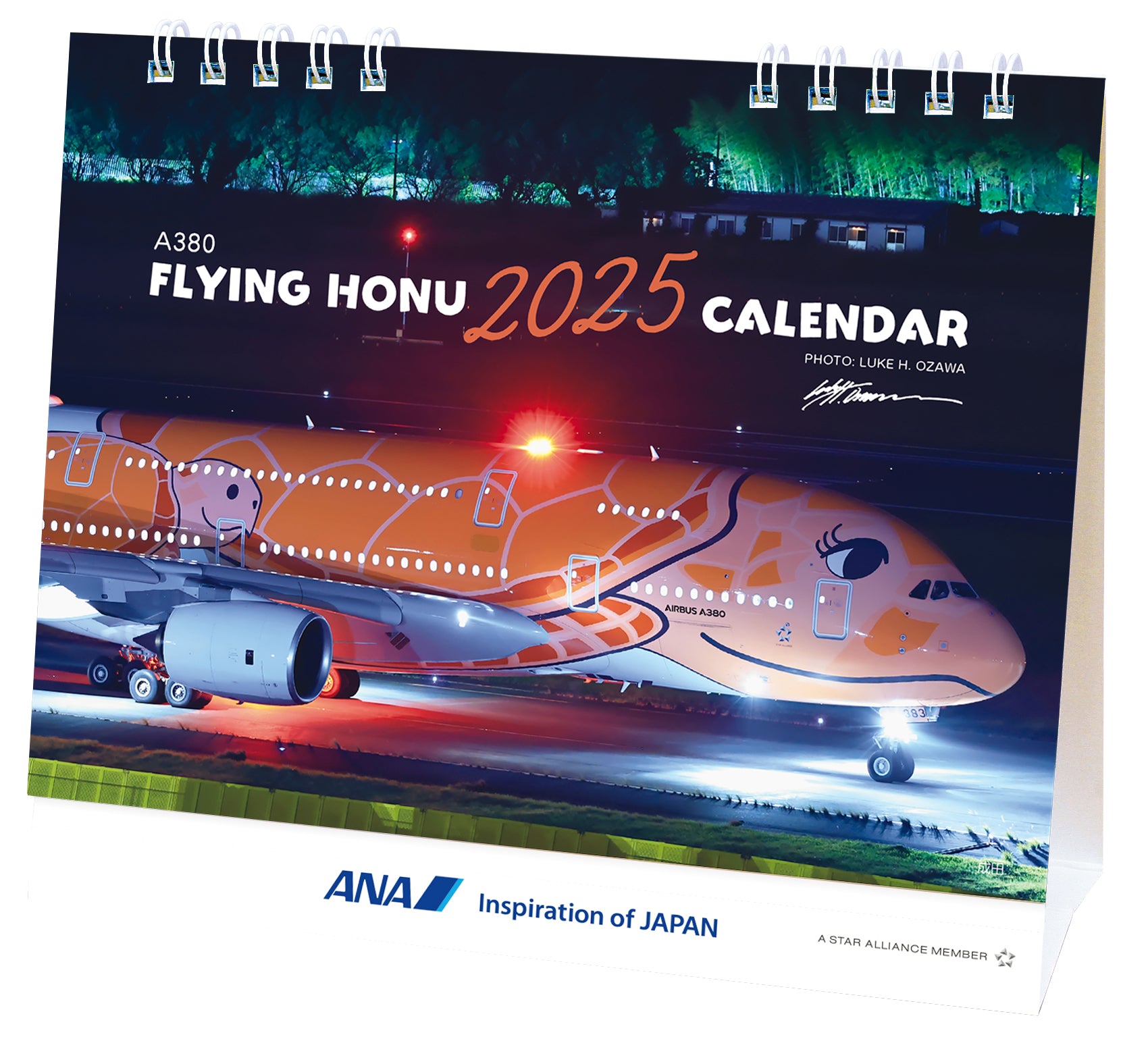 【予約商品】2025年版 卓上ＡＮＡ Ａ３８０ ＦＬＹＩＮＧ ＨＯＮＵカレンダー (ANA20240803) [4961506311105]