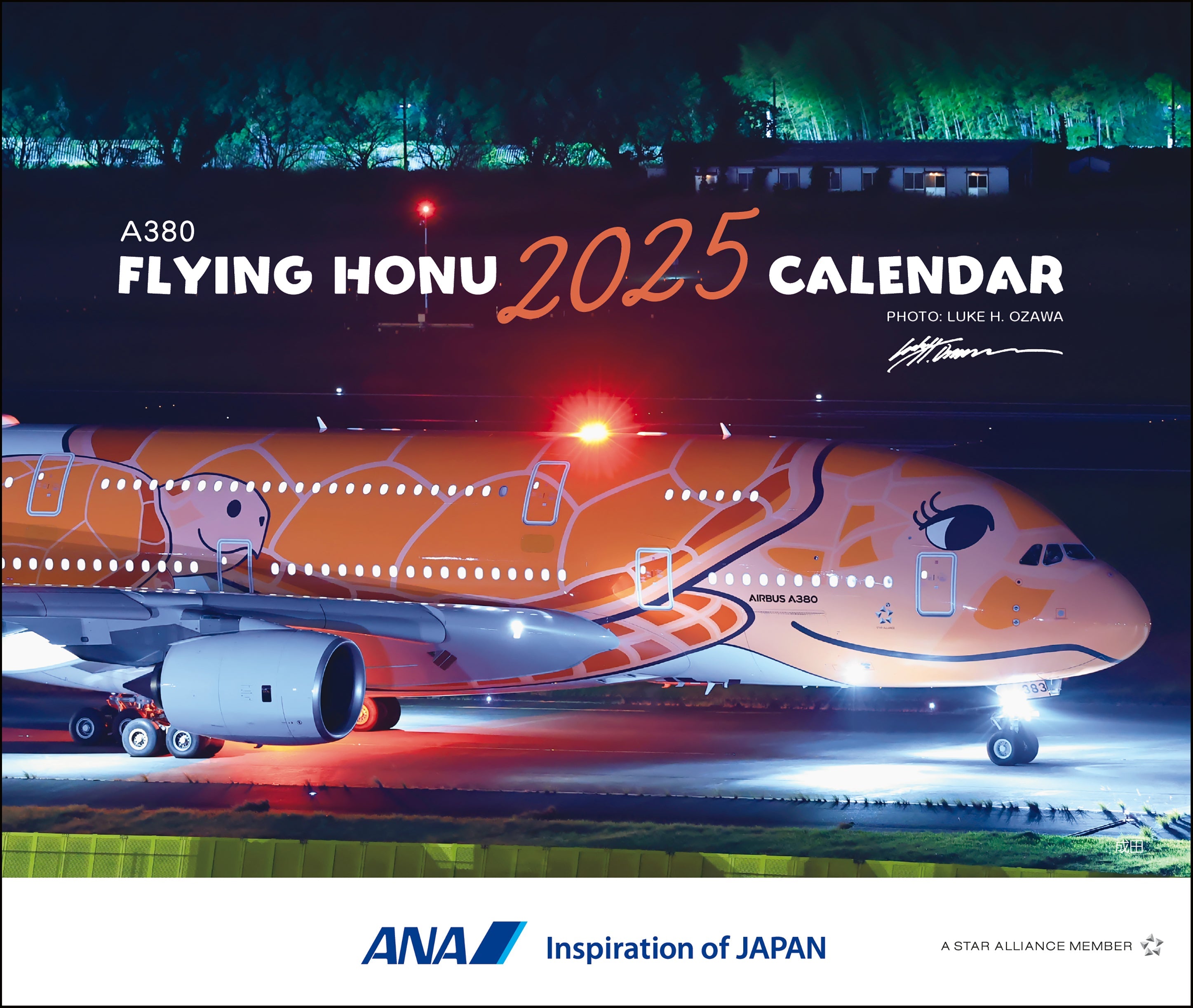 2025 Edition ANA A380 FLYING HONU Desktop Calendar [4961506311105] 