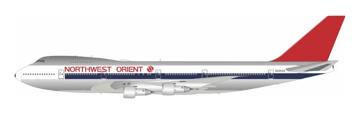 B747-100 ノースウエスト・オリエント航空 N605US 1/200 [B-741-605P]