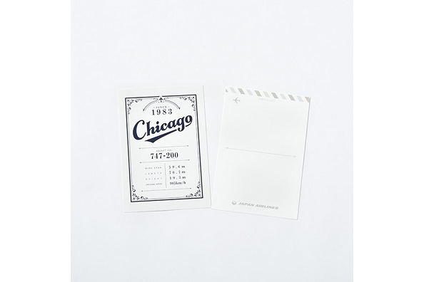 JAL CHICAGO Postcard White [BJB3703]