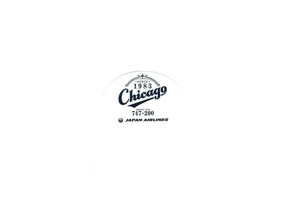 JAL CHICAGO Clear Sticker White [BJB3707]