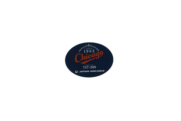 JAL CHICAGO Clear Sticker Navy [BJB3708]