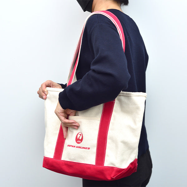 JAL Shoulder Tote, Navy [BJB5464]