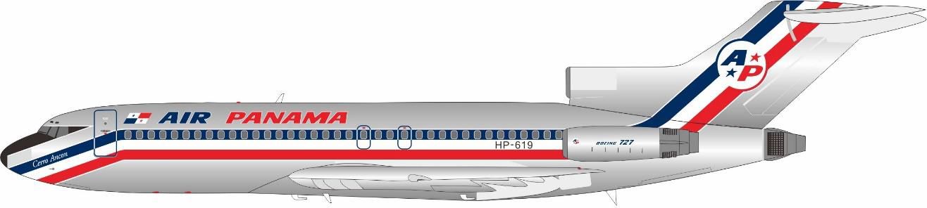 [Pre-order item] 727-81 Air Panama HP-619 1/200 (EL20240802) [EAV619] 