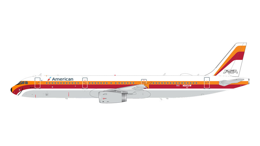 【予約商品】A321-200 アメリカン航空 「『PSA』 Heritage Livery」　N582UW　1/200 (GJ20240518) [G2AAL1292]