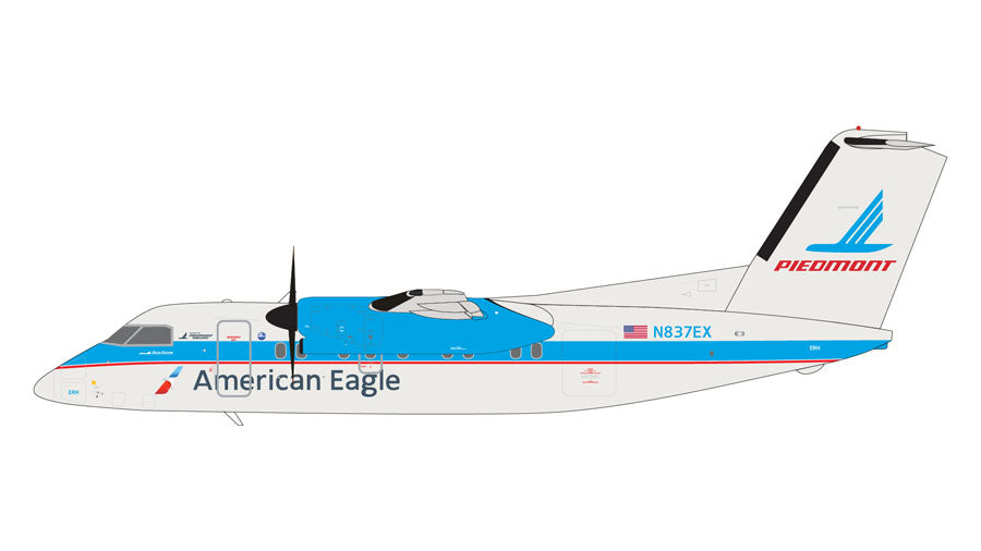 【予約商品】Dash 8 Q100 アメリカン・イーグル レトロ塗装「ピーモント航空」 N837EX 1/200 (G2-20230827) [G2AAL939]