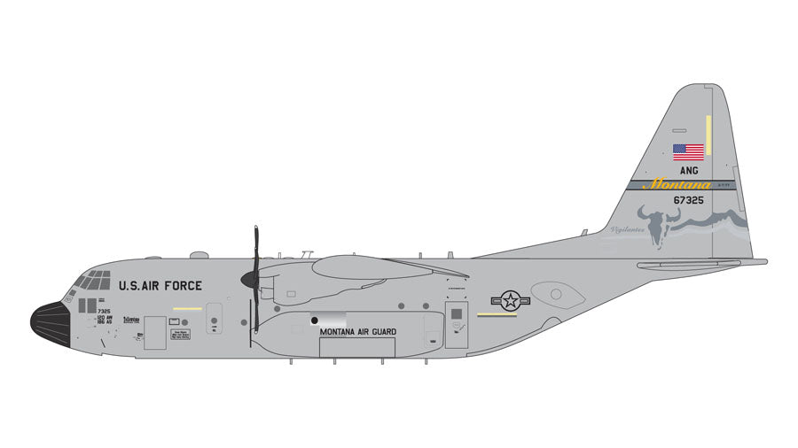 【予約商品】C-130H アメリカ空軍 モンタナ州空軍 ※メタルスタンド付属 96-7325 1/200 (GJ20250629) [G2AFO1410]