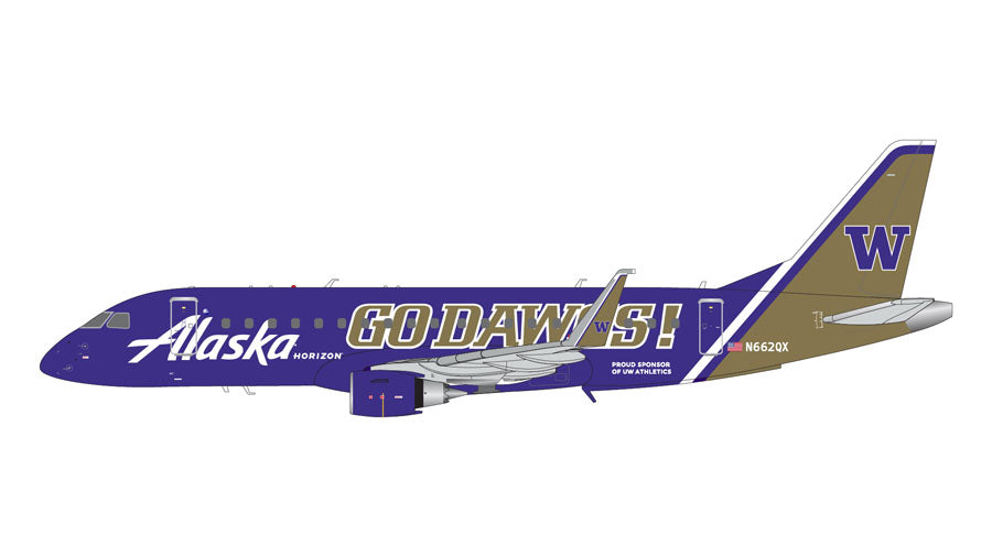 E175LR Alaska Airlines/Horizon Air "University of Washington 'Go Dawgs'" N662QX 1/200 [G2ASA1287] 