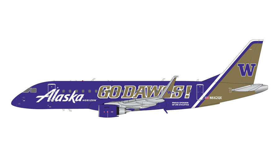 【予約商品】E175LR アラスカ航空/ホライゾン航空 「Univ. of Washington 『Go Dawgs』」　N662QX 　1/200 (GJ20240518) [G2ASA1287]