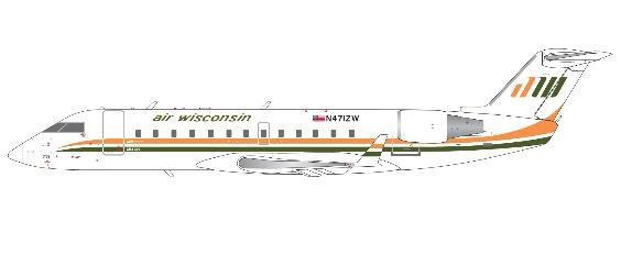 CRJ200LR Air Wisconsin "retro livery" N471ZW 1/200[G2AWI1244] 