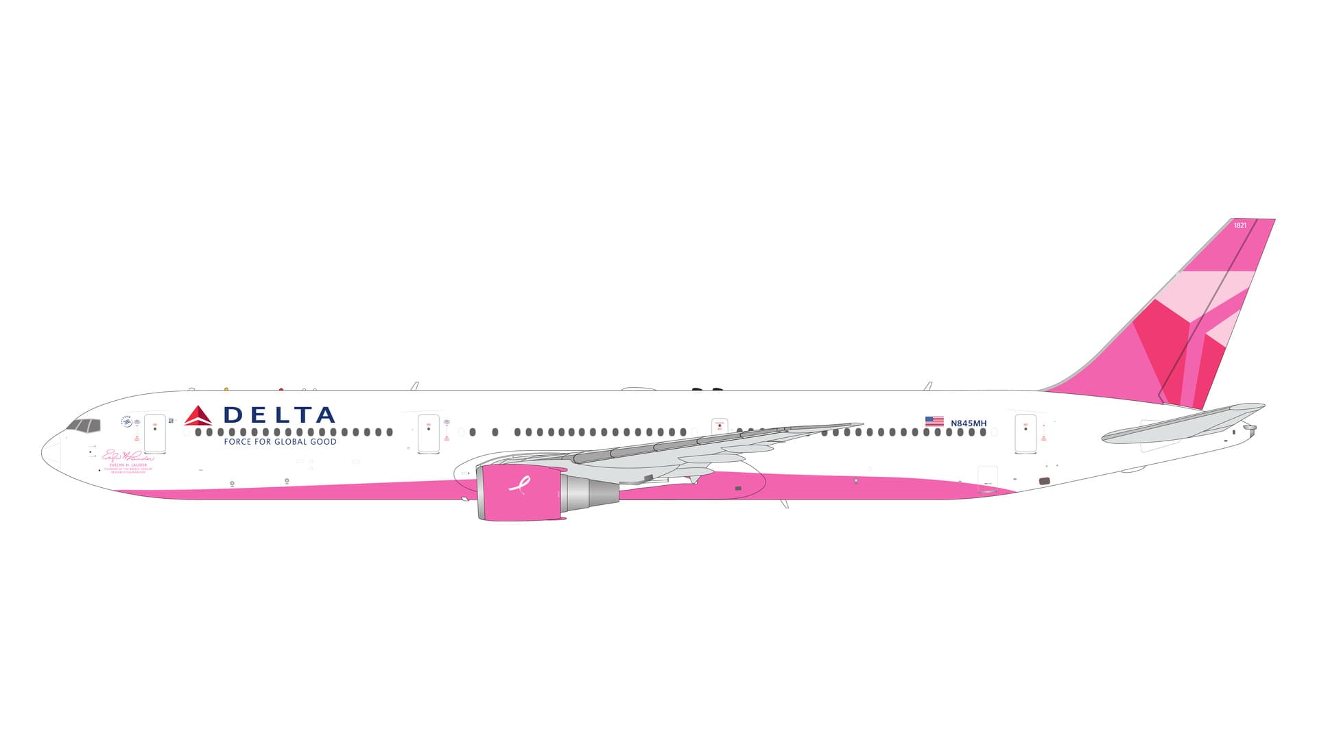 Gemini200 【予約商品】767-400ER デルタ航空 「乳癌予防キャンペーン
