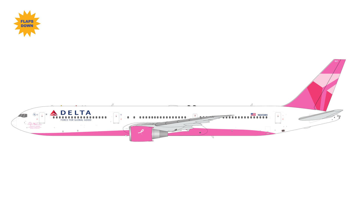 【予約商品】767-400ER デルタ航空 「乳癌予防キャンペーン塗装」 N845MH  ※フラップダウンモデル 1/200 (GJ20261009) [G2DAL1451F]