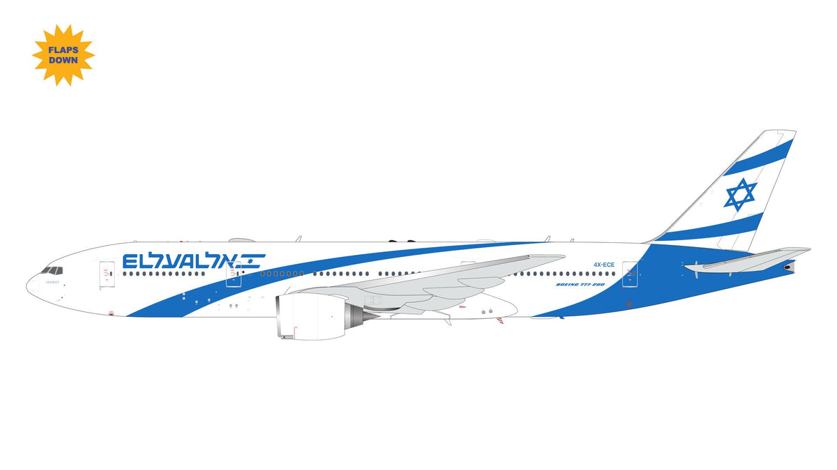 【予約商品】777-200ER エル・アル航空 4X-ECE ※フラップダウンモデル 1/200 (GJ20261009) [G2ELY1529F]