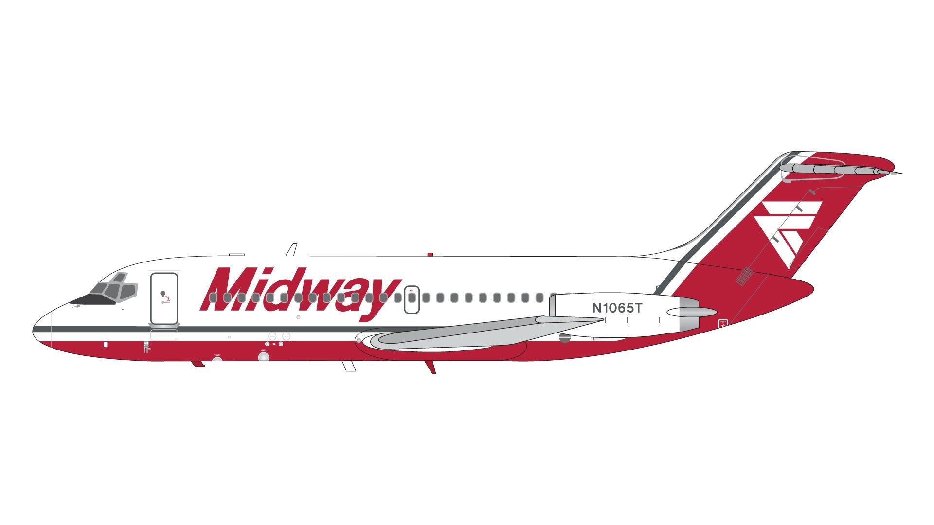 DC-9-15 Midway Airlines N1065T 1/200[G2MID1190] 