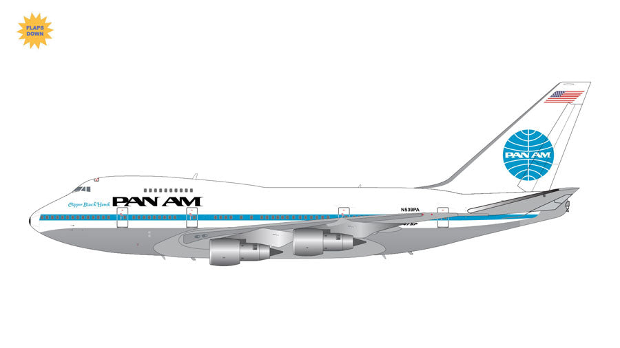 747SP-21 パンアメリカン航空 N539PA ※ポリッシュ仕上げ・フラップダウン状態 1/200 [G2PAA1157F]