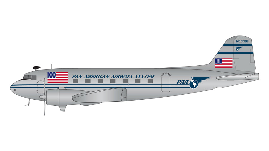 [Pre-order item] DC-3C Pan American Airways *Polished finish NC33611 1/200 (GJ20241221) [G2PAA397] 