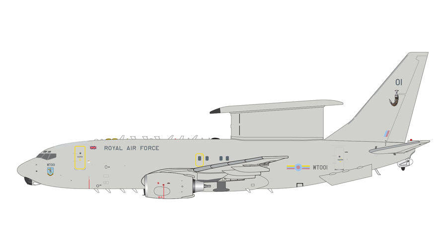 【予約商品】E-7 イギリス空軍 ※メタルスタンド付属 WT001   1/200 (GJ20250801) [G2RAF1396]