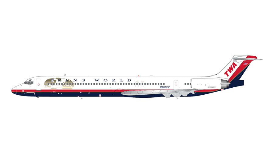 【予約商品】MD-82 トランス・ワールド航空 「final livery」　N960TW　1/200 (GJ20240518) [G2TWA911]