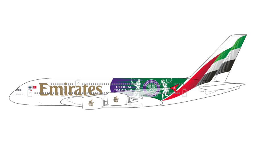 [Pre-order item] A380-800 Emirates Airlines "Wimbledon Official Partner" A6-EOE 1/200 (GJ20241221) [G2UAE1347] 