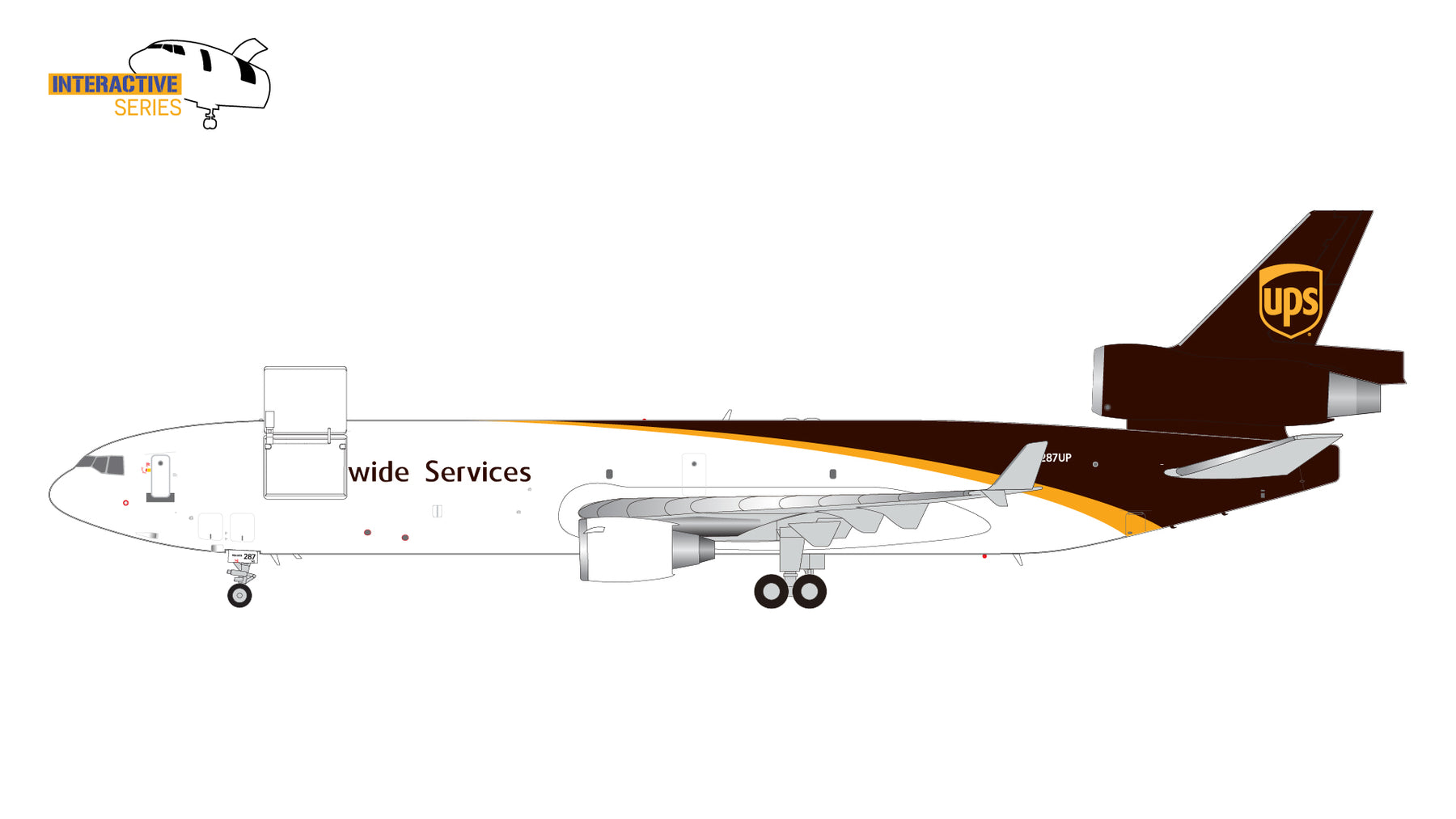 【予約商品】MD-11F UPS航空 ※開閉選択式  N287UP  1/200 (GJ20231107) [G2UPS1177]