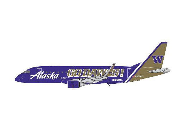 【予約商品】E175LR アラスカ航空/ホライゾン航空 「Univ.of Washington『Go Dawgs』」  N662QX  1/400 (GJ20240412) [GJASA2251]