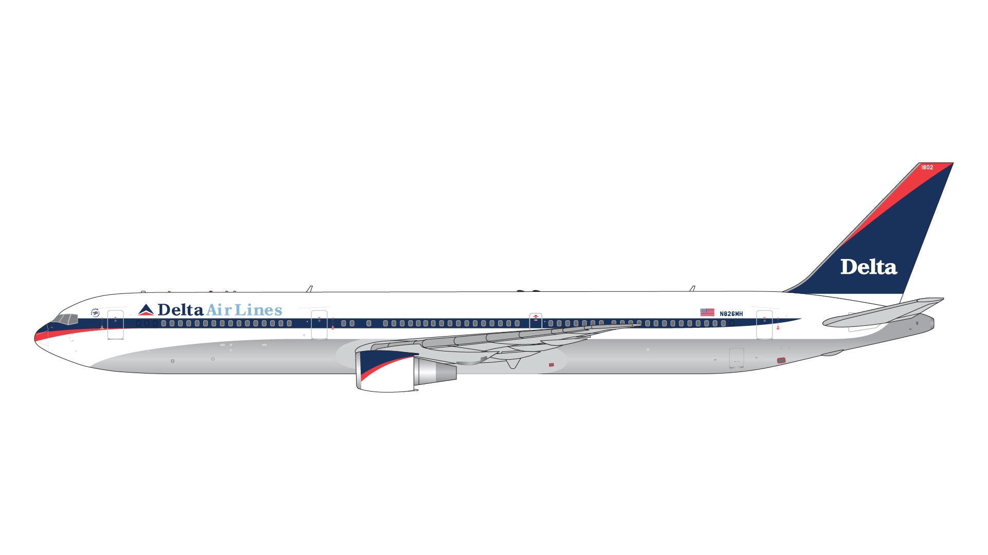 [Pre-order item] 767-400ER Delta Airlines "interim livery" N826MH 1/400 (GJ20230519) [GJDAL2151] 