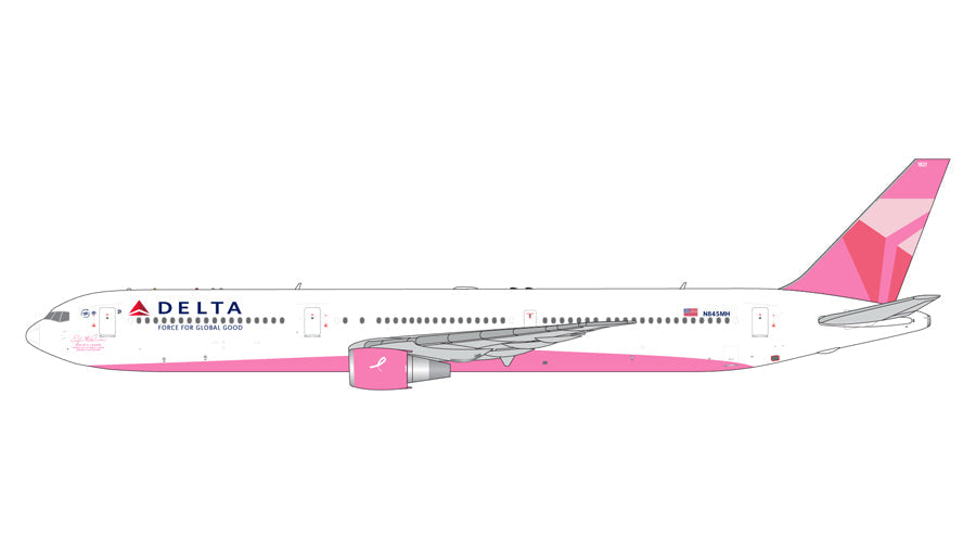 767-400ER Delta Airlines Evelyn H. Lauder Breast Cancer Prevention Campaign N845MH 1/400 [GJDAL2157] 