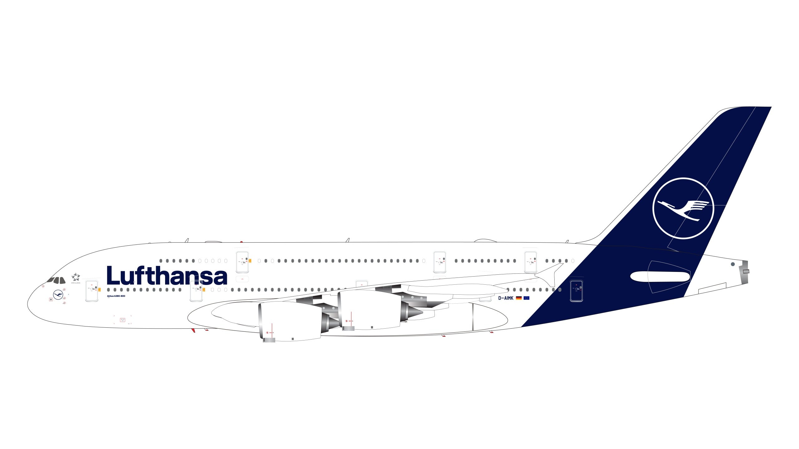 [Pre-order item] A380-800 Lufthansa Airlines D-AIMK 1/400 (GJ20231107) [GJDLH2172] 