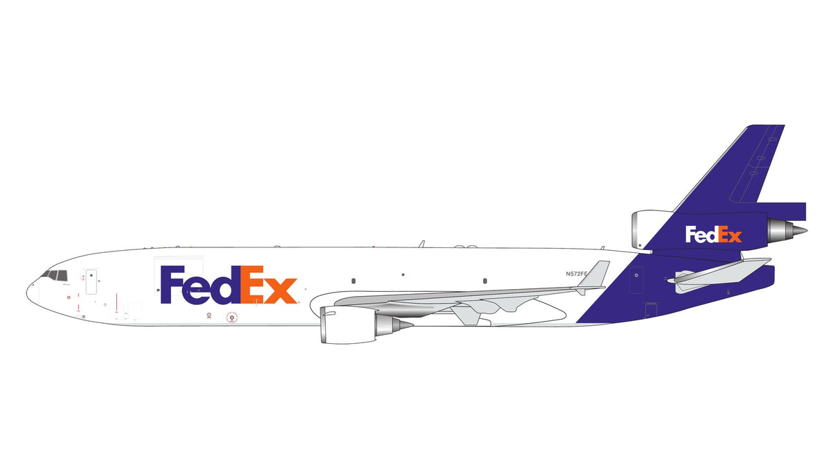 【予約商品】MD-11F フェデックス N572FE 1/400 (GJ20261009) [GJFDX2449]