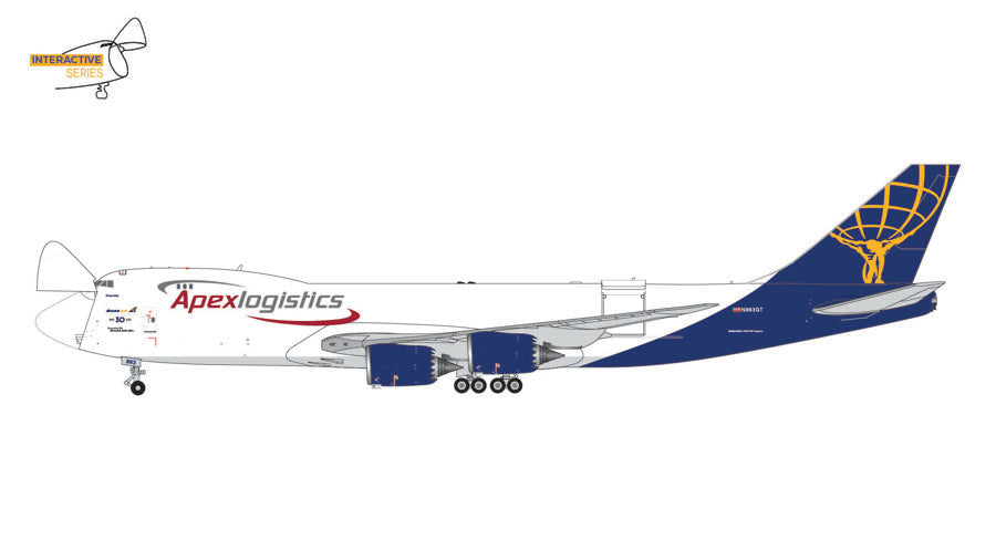 【予約商品】747-8F アトラスエア/Apexlogistics 「Final 747」 ※開閉選択式　 N863GT　1/400 (GJ20241110) [GJGTI2206]