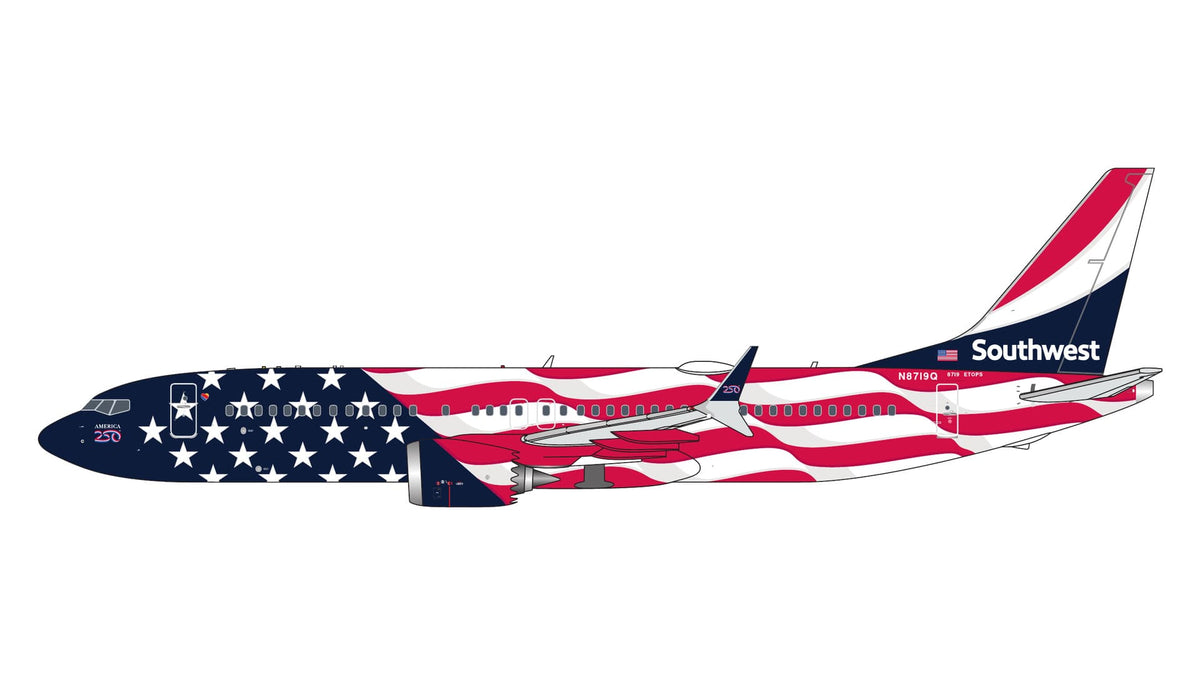 【予約商品】737 MAX8 サウスウエスト航空 「Liberty One/America250」 N8719Q 1/400 (GJ20261009) [GJSWA2440]