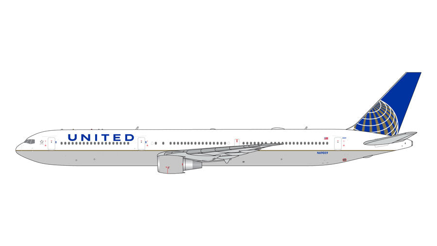 [Pre-order item] 767-400ER United Airlines old paint "post-merger (previous) livery" N69059 1/400 (GJ20230618) [GJUAL2155] 