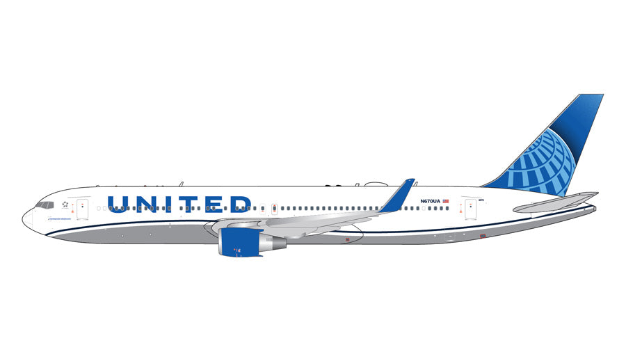 【予約商品】767-300ER ユナイテッド航空 N670UA 1/400 (GJ20260516)［GJUAL2227］