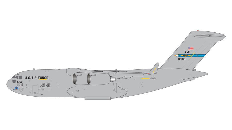 【予約商品】C-17A グローブマスターIII アメリカ空軍 066168 ドーバー基地 1/400 (GJ20240906) [GMUSA143]