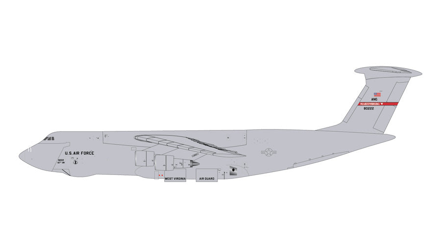 【予約商品】C-5A アメリカ空軍 ウエストバージニア州空軍 「Martinsburg」 68-0222 1/400 (GJ20260411) ［GMUSA152］
