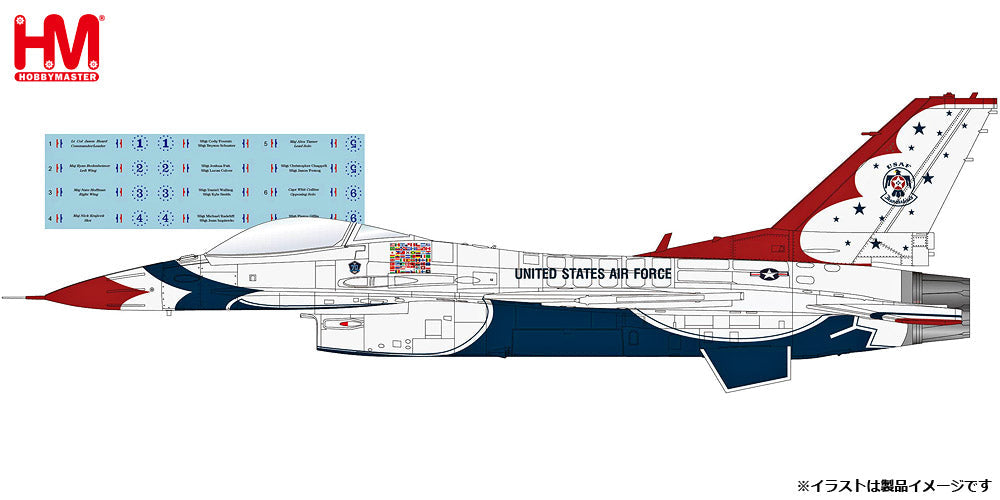 ホビーマスター HA3815B 1/72 F-16C サンダーバーズ 2010 ホビーマスター 1/72 F-16C アメリカ空軍 サンダーバーズ ウォー